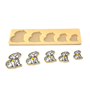 KIDPIK Nuovissimo Puzzle in Legno con Animali, Giocattolo Educativo Montessori Fai-da-Te, Puzzle con Forme di Cani <span class=keywords><strong>per</strong></span> Bambini 2-4 Anni - Product Image 4