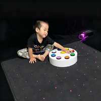 Tapis en fibre optique avec moteur d'éclairage LED blanc chaud 2700K, indice de protection IP20, tapis de sol sensoriel dimmable