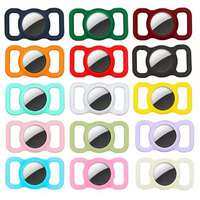 Étui de protection de collier en silicone pour accessoires d'étiquette d'air Étuis de protection Porte-étiquette d'air portable