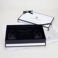 Boîte cadeau en carton rigide blanc avec logo personnalisé en relief, base amovible, emballage de luxe recyclable pour cadeaux et cosmétiques