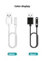 Câble de chargeur USB pour montre intelligente pour enfants de 60cm Câble de données USB de charge magnétique en PVC 2Pin 4.0mm Espace magnétique 12.5mm