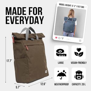 Free sample Large capacity, waterproof, roll-top, customized anti-theft <b>backpack</b> with <b>laptop</b> pocket for outdoor use - Product Image 3