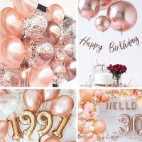 Kit d'arche de guirlandes de ballons en latex et feuille 4D Or Rose 18 pouces pour décorations de fête, anniversaire, mariage, remise de diplôme