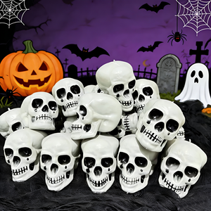 Decorazione di Halloween: Teschio Piccolo, Ornamento a Testa Singola, Modello Realistico, Accessorio Fantasma da Appendere, Forniture per Scenografie con Teste di Fantasmi - Product Image 1