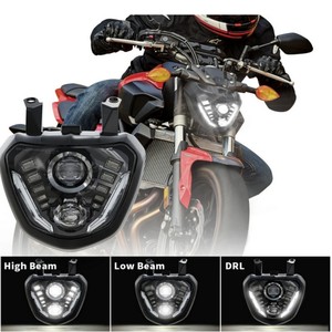 Conjunto de Faro Delantero LED para Motocicleta Homologado con Marca E, con DRL y Luz de Carretera/Cruce para Yamaha MT 09 FZ 09 MT09 FZ09 2014-2016 <span class=keywords><strong>MT07</strong></span> - Product Image 3