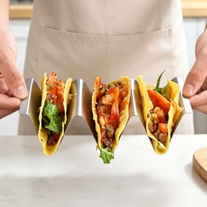 Soporte para Tacos de Acero Inoxidable de Grado Alimenticio, Diseño Moderno y Portátil, Bandeja para Tacos Mexicanos, para Tacos Duros y Blandos, Venta al Por Mayor - Product Image 2