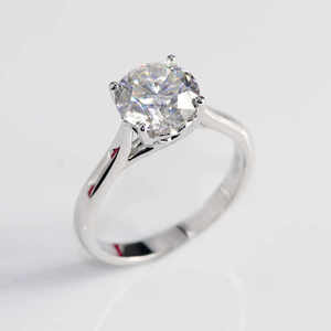 VOAINOカスタムIgi認定Vvs Cvdラボ栽培ダイヤモンド10k 14k 18kゴールド4本の爪ラウンドブリリアントカット婚約指輪 - Product Image 2