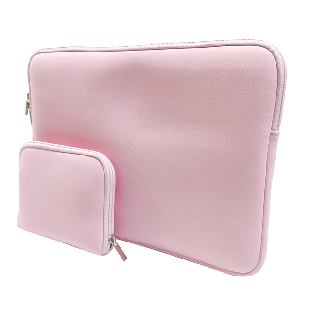 Hot Selling Durable Shockproof Waterproof 12" 13" 14" 15" Laptop Sleeve Neoprene Zipper Laptop Bag with Small Pouch