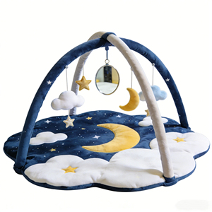 Alfombra de Juego para Bebés Verde con 6 Juguetes Desmontables, Fácil de Instalar, Alfombra de Actividades para Bebés, Regalo Ideal, Hecha de Poliéster - Product Image 6