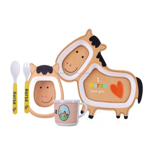 Bandeja de servir dividida, platos para niños, platos de cena para niños, platos de bambú para niños - Product Image 1