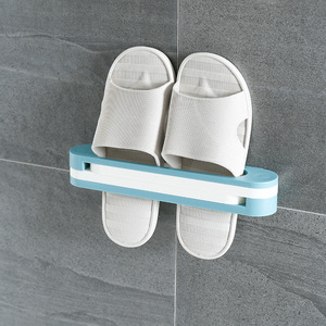 3 in 1 <strong>Shoes</strong> <strong>Rack</strong> Bathroom Fold <strong>Wall</strong> Mounted Hanging Slipper Storage Shelf Home Behind <strong>the</strong> Door Organizer Punch Free Towel Rod - Product Image 4