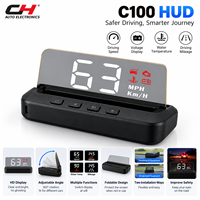 HUD de voiture OBD2 compact et pliable, écran 96 % transparent, effacement des codes d'erreur à une touche et 5 alarmes pour tous les véhicules OBDII