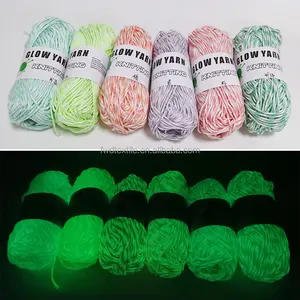 Factory Wholesale 2mm 30ply 50g/piece Embroidery Luminous Bright Glow-in-the-Dark Yarn Functional Yarn Crochet