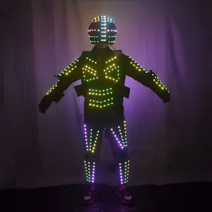 Led Robot Costume Disfraces Halloween David Guetta Suit Led Robot Suit Stage Dance Evento Evening Light Up Clothes