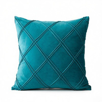 Housse de coussin en velours néerlandais 3D simple, style Ins, luxe léger, haut de gamme, pour décoration de salon, modèle de coussin de canapé à carreaux