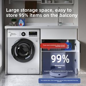 Armoire à linge intégrée personnalisée en nid d'abeille en <span class=keywords><strong>aluminium</strong></span> pour salle de bain balcon armoire de machine à laver lavabo combiné balayeuse - Product Image 4