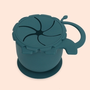 Food Contact Safe Silicone Material Stock Colors Snack Silicone Cups with Suction at Bottom - Product Image 5
