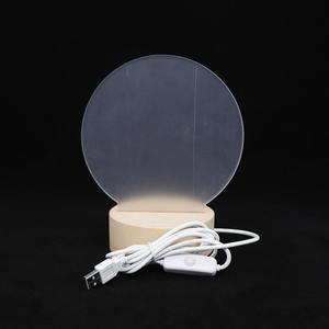 Creative 3D Illusion Lamp Crystal Acrylic Board Table Desk Base <b>LED</b> Lamp 7 Color RGB Kid's Room Decor Night <b>Light</b> Jewelry <b>Box</b> - Product Image 3