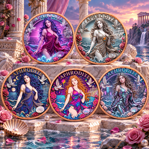ชุดจี้รูปเทพีอะโฟรไดท์แบบกรีกห้าแบบ ดีไซน์สั่งทำจากโรงงาน ชุบสีทองแดงและเหล็ก สำหรับคนรักตำนานเทพเจ้า - Product Image 1
