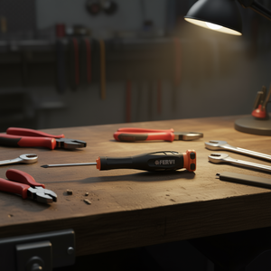 Destornillador de Precisión Fervi con Ranura, 100 mm de Longitud, Herramienta Profesional - Product Image 3