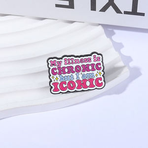 <span class=keywords><strong>Mi</strong></span> enfermedad es crónica pero soy Icohic Esmalte Pins Citas para adultos Broches <span class=keywords><strong>de</strong></span> salud mental Ropa Insignias <span class=keywords><strong>de</strong></span> solapa Joyería Regalo Amigos - Product Image 2