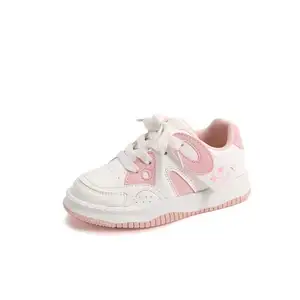 Scarpe da ragazza 2023 collezione autunnale Sneakers sportive per bambini scarpe bianche per bambini scarpe basse Casual per bambini grandi e piccoli