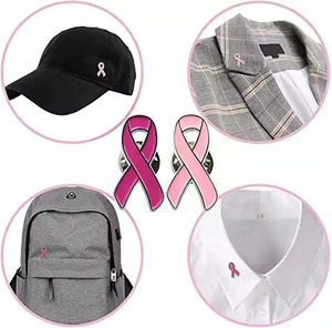 Cancer Ribbon <b>Pin</b> Breast Cancer Awareness Mental Health Breast Pink Brooch Enamel <b>Pins</b> <b>Badge</b> - Product Image 5