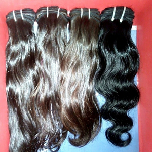 Extension de cheveux indienne, g, remy, à texture body wave naturelle, meilleure couleur, sans perte - Product Image 1