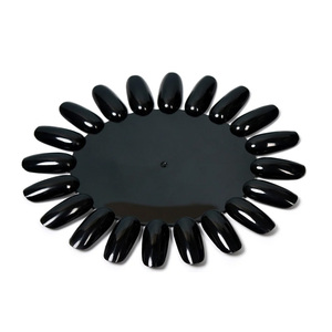 10 pièces/sac Présentoir ovale pour ongles, 20 faux ongles en forme de tournesol, Planche d'entraînement, Palette de couleurs pour gel, Outil de nail art en ABS pour le vernis et les doigts - Product Image 2