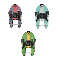 Bateau de pêche électrique gonflable en PVC pour une seule personne Bateau de pêche gonflable en forme de U avec moteur pour les loisirs nautiques