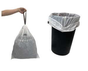 Hot sell low price strong strength leak-proof water-proof white HDPE disposable trash garbage bag with drawstring