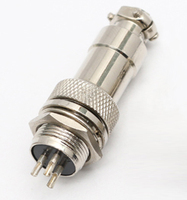 Câble électrique Connecteur M12 pour connecteur de câble d'automatisation industrielle Connecteur mâle Adaptateur en alliage de zinc Automobile GX12 CSP