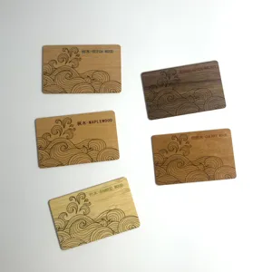 Free Sample Wooden Hotel Key Cards Contactless RFID Wooden Key Card For Hotel Door Lock