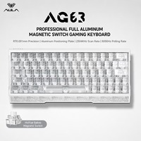 Clavier mécanique filaire AULA AG63 à déclenchement rapide, à effet Hall, 32K Polling, RT 0,001 mm, en aluminium, magnétique, pour FPS et Esports