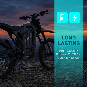 Bicicleta Eléctrica de 19 Pulgadas con Llantas Gruesas y Frenos de Disco para Adultos, 8000W de Potencia, Todoterreno, Batería de Litio de 72V 36Ah, Motocicleta Eléctrica <span class=keywords><strong>MTB</strong></span> - Product Image 2