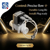 Meishuo FPD360L avec câble normalement fermé G1/2 "filetage externe en plastique Dc eau électrovanne électrique