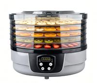 Déshydrateur alimentaire électrique, machine ménagère en plastique, 5 plateaux, contrôle numérique, minuterie 48 heures, affichage de la température 70°C pour le jerky de bœuf