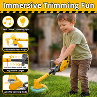 Ensemble d'outils de jardinage pour enfants 2-en-1 : Souffleur de feuilles et désherbeur avec sons et lumières, jouet d'extérieur, vente en gros
