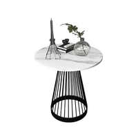 Table basse en marbre au design italien, nouvelle mode, simple et luxueuse, en acier, pour salle à manger, salon et usage domestique, idéale pour les villas