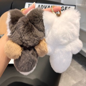 Portachiavi Peluche all'Ingrosso a Forma di <span class=keywords><strong>Volpe</strong></span> <span class=keywords><strong>e</strong></span> Coniglio, Decorazione per Borsa, Regalo per Ragazze, Imbottito in Cotone PP, Tipo Orsetto - Product Image 4