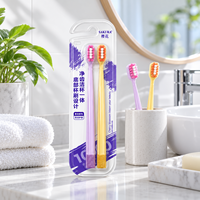 Brosse à dents manuelle pour adultes de haute qualité, écologique, avec poils en PBT, prise en main confortable, pour une utilisation en salle de bain