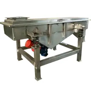 Industrial SS304 mobile wheels rice bran lemon powder linear vibrator shaker sieve machine