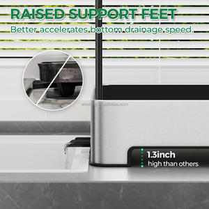 WIREKING Égouttoir à vaisselle à 2 niveaux en acier inoxydable, organisateur d'accessoires de cuisine, support pour ustensiles - Product Image 4