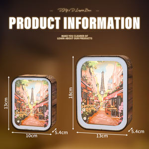 Boîte à lumière nocturne en bois personnalisée avec paysage de <span class=keywords><strong>Paris</strong></span> - Lumière nocturne à thème de zone panoramique personnalisée <span class=keywords><strong>pour</strong></span> la <span class=keywords><strong>chambre</strong></span> à coucher et la décoration de la maison - Product Image 5