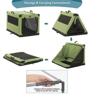 Jaula de Viaje Plegable para Mascotas, Transportín Portátil para Perros y Gatos, para Viajes en Auto y Actividades al Aire Libre - Product Image 4