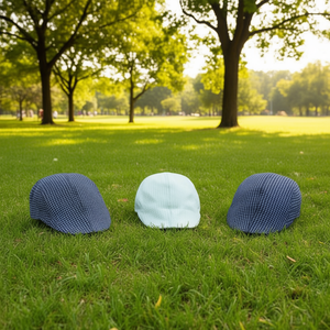 Gorra de béisbol a cuadros para hombre, de algodón, transpirable, informal, para uso en exteriores - Product Image 3