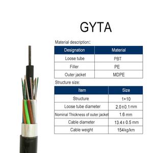 Hongan สายไฟเบอร์ออปติก4 8 24แกนสาย G652D ใยแก้วนำแสงกลางแจ้งสำหรับเครื่องป้อน FTTH คุณสมบัติเชิงกลที่ดี - Product Image 2