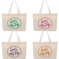 Sac fourre-tout en coton à motif lettres avec deux poignées et ouverture supérieure – Cadeaux pour voyages entre amies, cadeaux pour sœurs, cadeaux pour week-end entre meilleures amies, cadeaux pour vacances, cadeaux d'amitié