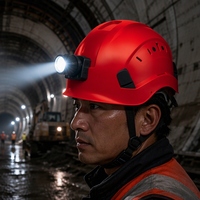 Casque de sécurité pour l'industrie de la construction, avec visière, lampe, protège-oreilles multifonctions, aérations en ABS haute résistance, EN397 ANSI Type I Classe C