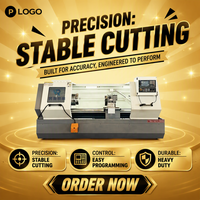 Tour CNC horizontal à axe unique chinois CK6163 avec lit de travail de 630 mm et système CNC